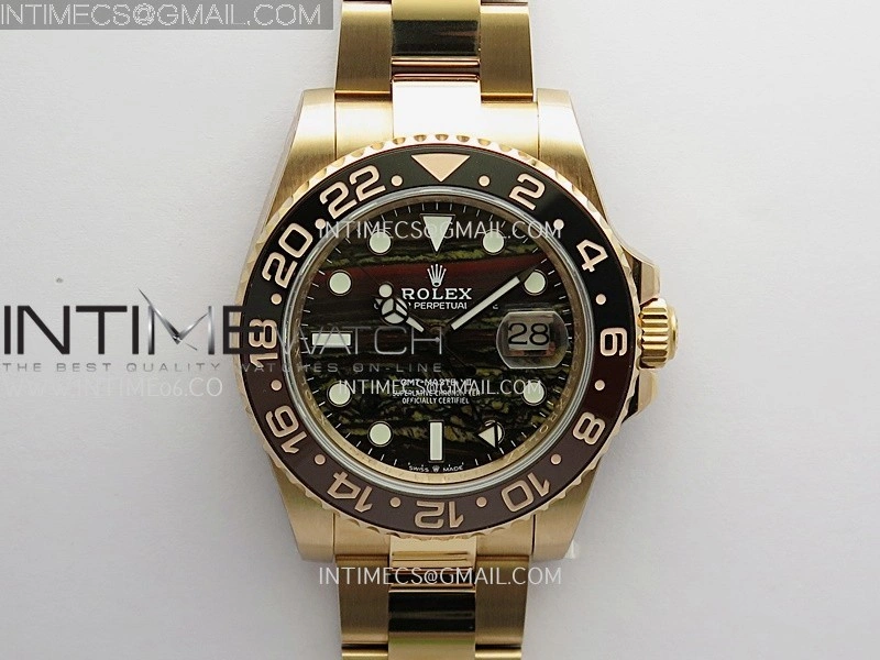 GMT-Master II 126715 CHNR RG BP 1:1 Best Edition Tiger Iron Dial On RG Bracelet