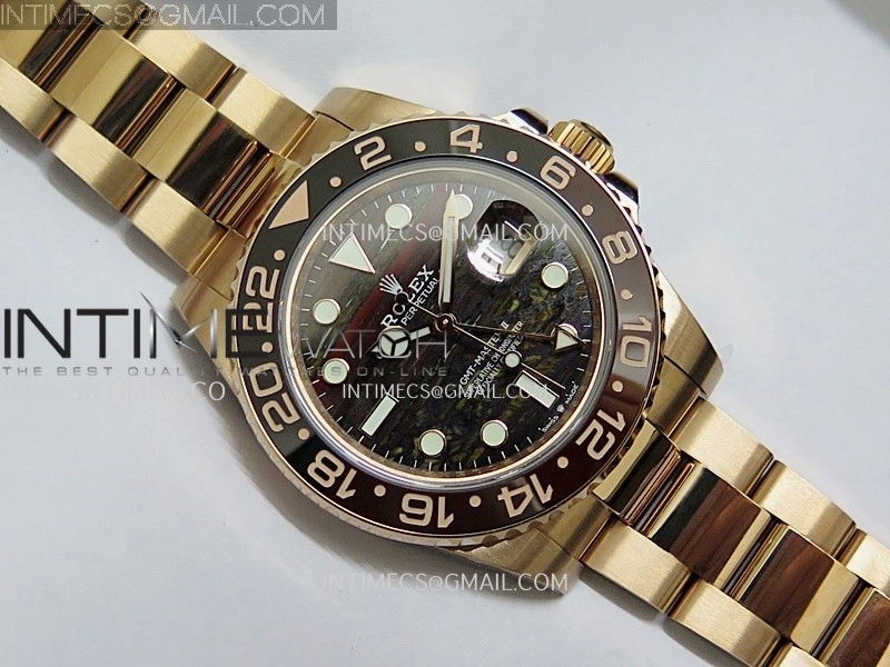 GMT-Master II 126715 CHNR RG BP 1:1 Best Edition Tiger Iron Dial On RG Bracelet