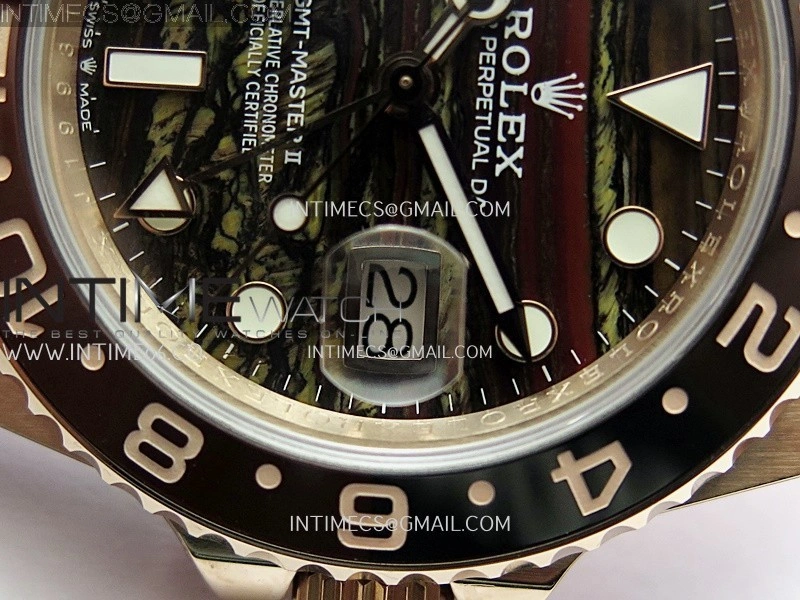 GMT-Master II 126715 CHNR RG BP 1:1 Best Edition Tiger Iron Dial On RG Bracelet