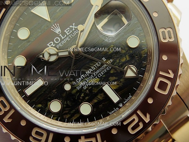 GMT-Master II 126715 CHNR RG BP 1:1 Best Edition Tiger Iron Dial On RG Bracelet