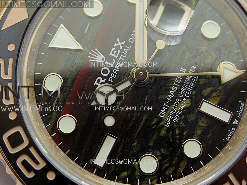 GMT-Master II 126715 CHNR RG BP 1:1 Best Edition Tiger Iron Dial On RG Bracelet