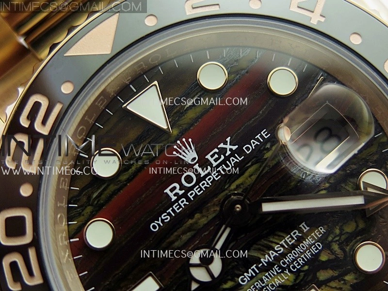GMT-Master II 126715 CHNR RG BP 1:1 Best Edition Tiger Iron Dial On RG Bracelet
