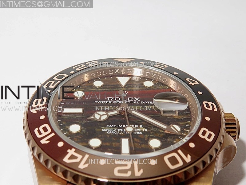 GMT-Master II 126715 CHNR RG BP 1:1 Best Edition Tiger Iron Dial On RG Bracelet