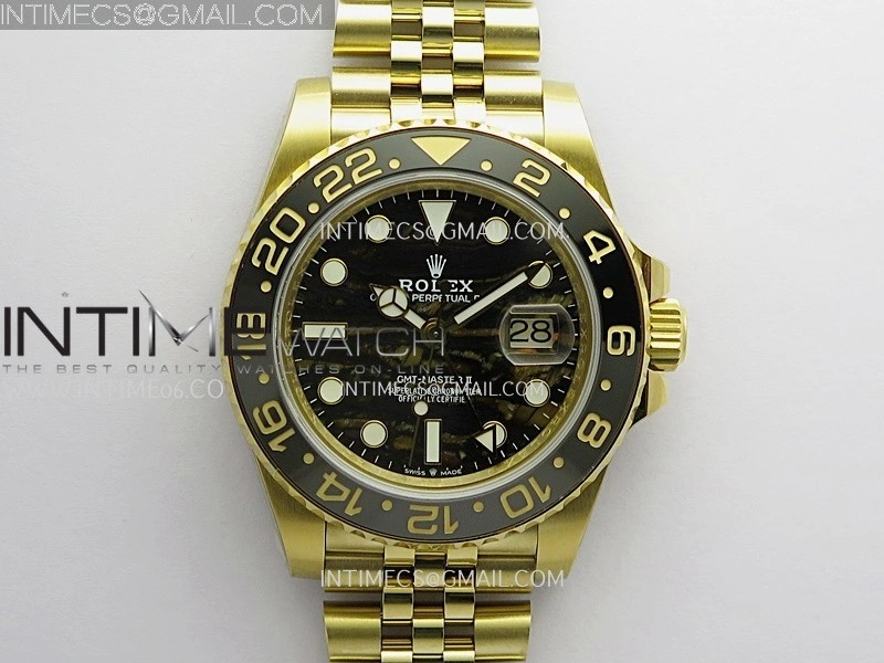 GMT-Master II 126718 GRNR YG BP 1:1 Best Edition Tiger Iron Dial On YG Bracelet