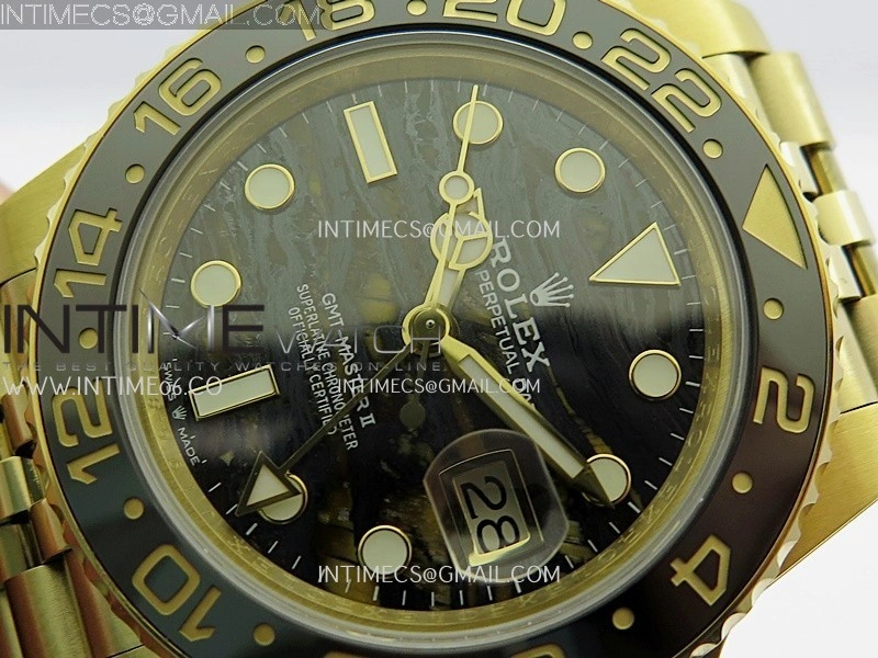GMT-Master II 126718 GRNR YG BP 1:1 Best Edition Tiger Iron Dial On YG Bracelet