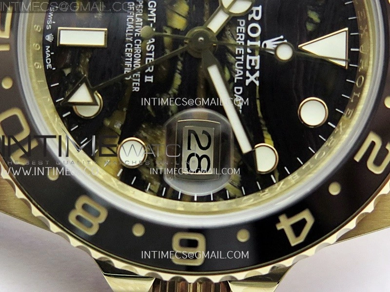 GMT-Master II 126718 GRNR YG BP 1:1 Best Edition Tiger Iron Dial On YG Bracelet