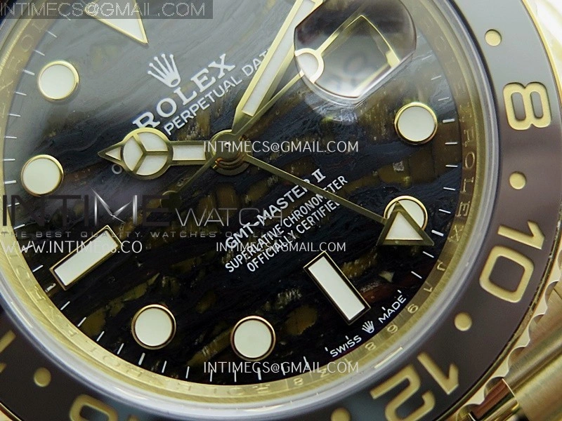 GMT-Master II 126718 GRNR YG BP 1:1 Best Edition Tiger Iron Dial On YG Bracelet