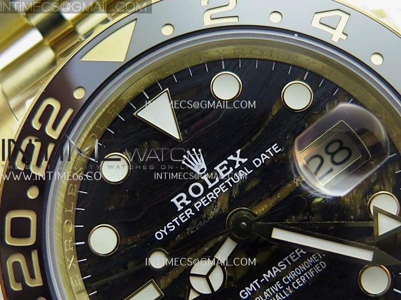 GMT-Master II 126718 GRNR YG BP 1:1 Best Edition Tiger Iron Dial On YG Bracelet
