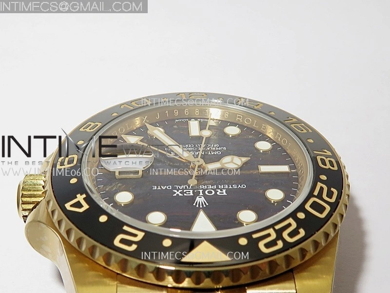 GMT-Master II 126718 GRNR YG BP 1:1 Best Edition Tiger Iron Dial On YG Bracelet