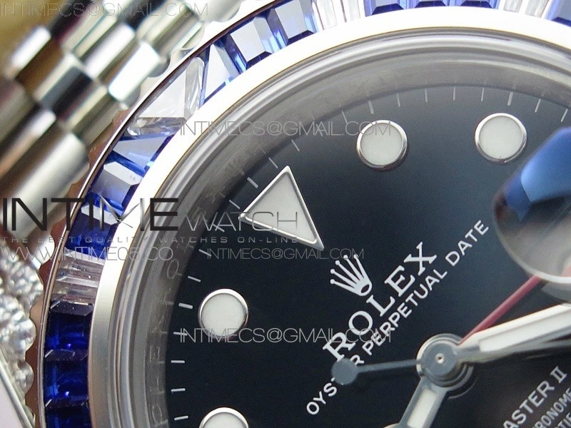 GMT-Master II Red Blue Diamonds Bezel 904L Steel GMF Best Edition SA3285 CHS V3