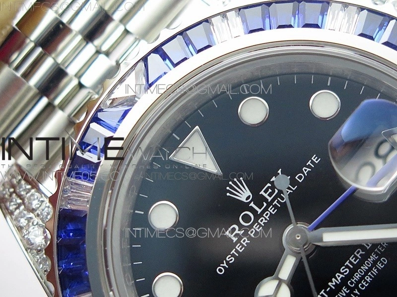 GMT-Master II White Blue Diamonds Bezel 904L Steel GMF Best Edition SA3285 CHS V3