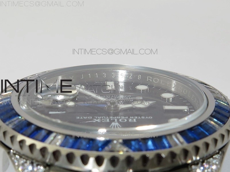 GMT-Master II White Blue Diamonds Bezel 904L Steel GMF Best Edition SA3285 CHS V3