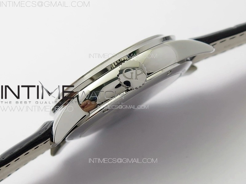 GP Bridges 41mm Tourbillon SS YSF Best Edition White Dial on Black Leather Strap