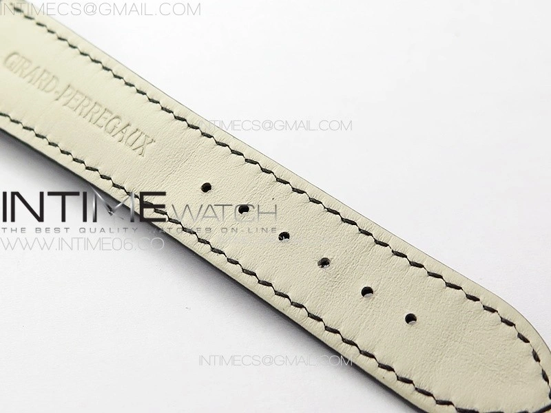 GP Bridges 41mm Tourbillon SS YSF Best Edition White Dial on Black Leather Strap