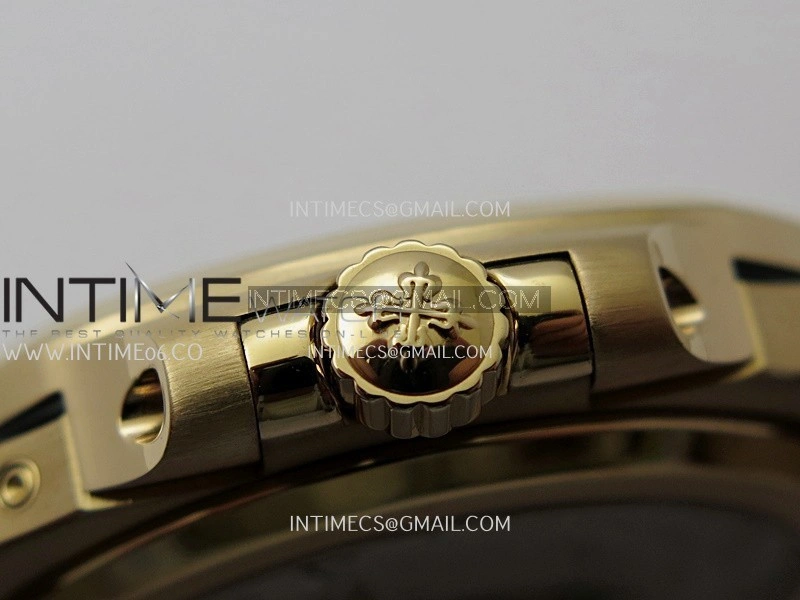 Nautilus 5724R RG T Diamond PPF 1:1 Best Edition Blue Dial on Brown Leather Strap A240 Super Clone