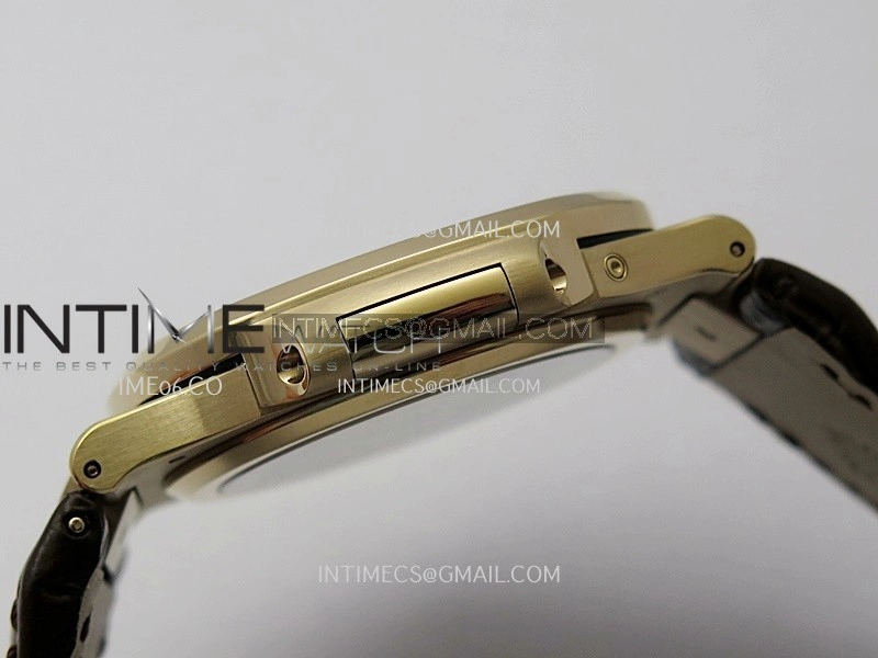 Nautilus 5724R RG T Diamond PPF 1:1 Best Edition Blue Dial on Brown Leather Strap A240 Super Clone