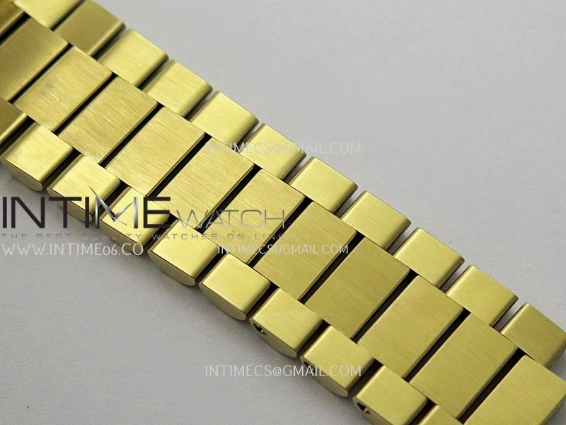 Day Date 40 YG 228238 THBF 1:1 Gain Weight Best Edition Black Dial Stick Marker on President Bracelet VR3255 V3