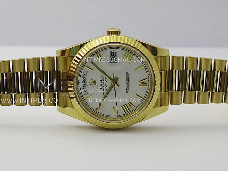Day Date 40 YG 228238 THBF 1:1 Gain Weight Best Edition White Dial Roman Marker on President Bracelet VR3255 V3