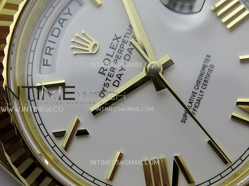 Day Date 40 YG 228238 THBF 1:1 Gain Weight Best Edition White Dial Roman Marker on President Bracelet VR3255 V3