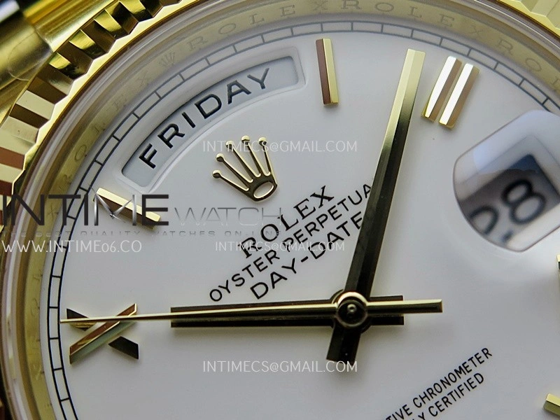 Day Date 40 YG 228238 THBF 1:1 Gain Weight Best Edition White Dial Roman Marker on President Bracelet VR3255 V3