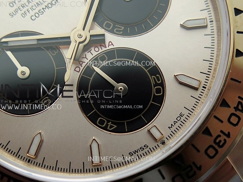 Daytona 126505 Gain Weight RG QF 1:1 Best Edition RG Dial Black Subdial on RG Bracelet SH4131 V6