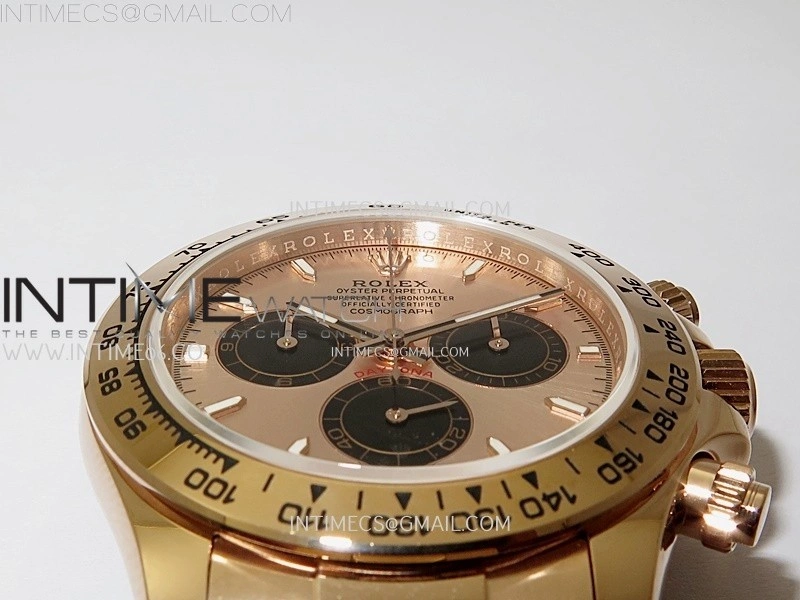 Daytona 126505 Gain Weight RG QF 1:1 Best Edition RG Dial Black Subdial on RG Bracelet SH4131 V6