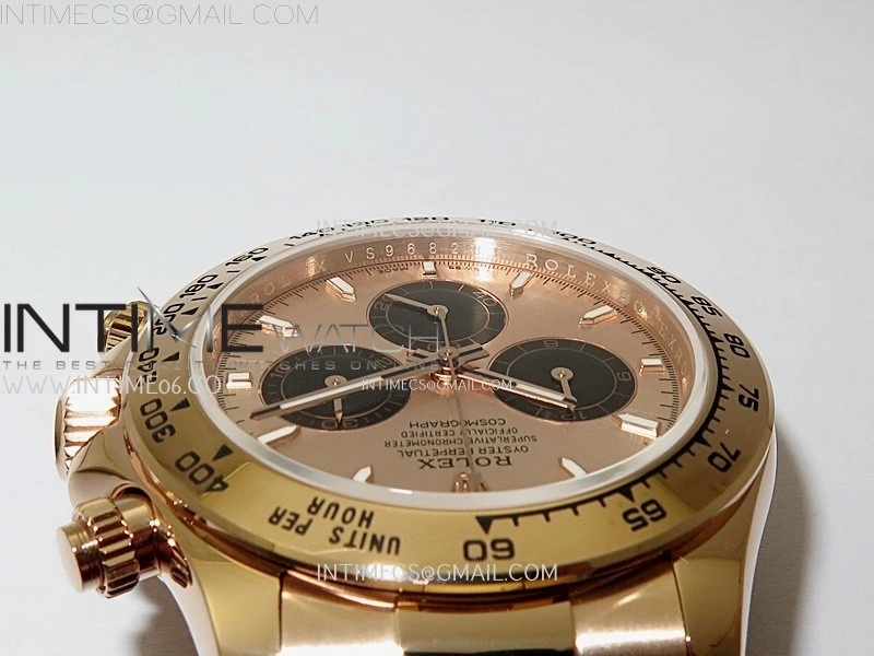 Daytona 126505 Gain Weight RG QF 1:1 Best Edition RG Dial Black Subdial on RG Bracelet SH4131 V6