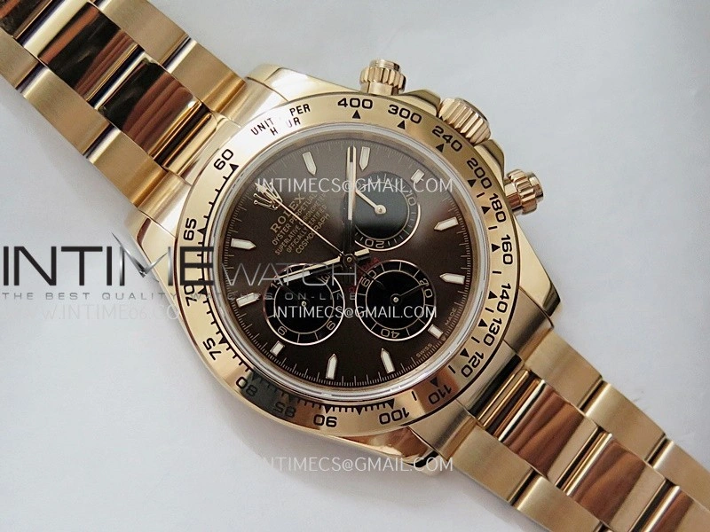 Daytona 126505 Gain Weight V6 QF 1:1 Best Edition Brown Dial Stick Markers On RG Bracelet SH4131
