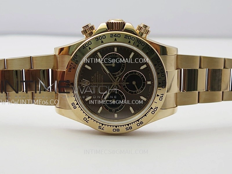 Daytona 126505 Gain Weight V6 QF 1:1 Best Edition Brown Dial Stick Markers On RG Bracelet SH4131