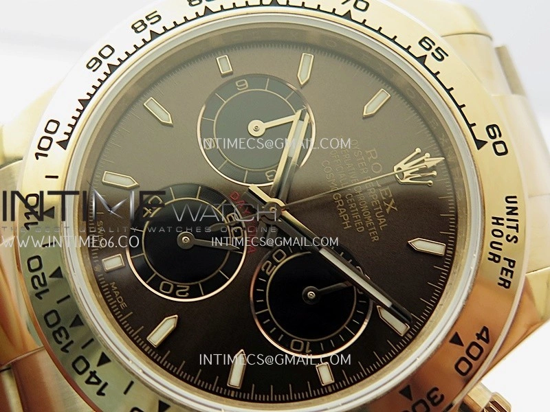 Daytona 126505 Gain Weight V6 QF 1:1 Best Edition Brown Dial Stick Markers On RG Bracelet SH4131