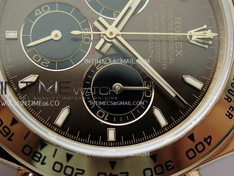 Daytona 126505 Gain Weight V6 QF 1:1 Best Edition Brown Dial Stick Markers On RG Bracelet SH4131