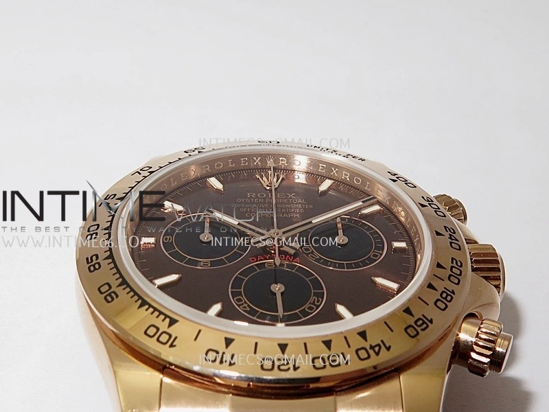 Daytona 126505 Gain Weight V6 QF 1:1 Best Edition Brown Dial Stick Markers On RG Bracelet SH4131