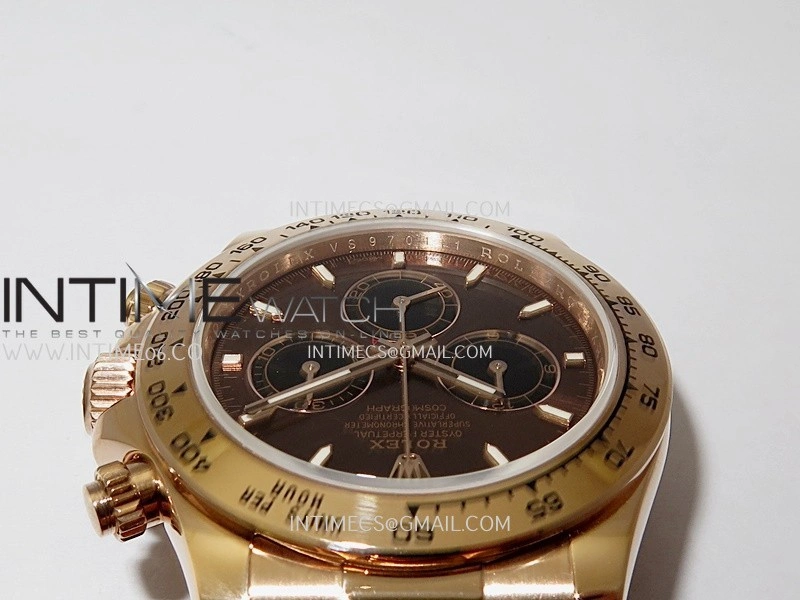 Daytona 126505 Gain Weight V6 QF 1:1 Best Edition Brown Dial Stick Markers On RG Bracelet SH4131