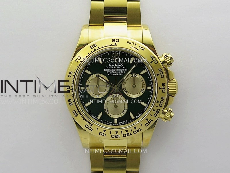Daytona 126508 Gain Weight V6 QF 1:1 Best Edition Green Dial Stick Markers On YG Bracelet SH4131