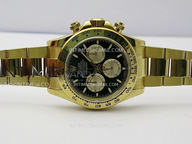 Daytona 126508 Gain Weight V6 QF 1:1 Best Edition Green Dial Stick Markers On YG Bracelet SH4131