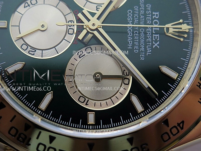 Daytona 126508 Gain Weight V6 QF 1:1 Best Edition Green Dial Stick Markers On YG Bracelet SH4131