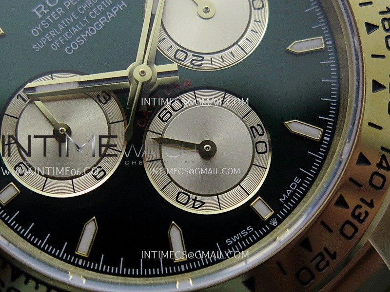 Daytona 126508 Gain Weight V6 QF 1:1 Best Edition Green Dial Stick Markers On YG Bracelet SH4131