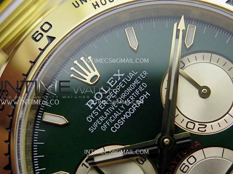 Daytona 126508 Gain Weight V6 QF 1:1 Best Edition Green Dial Stick Markers On YG Bracelet SH4131