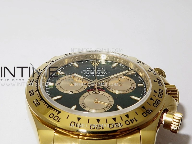 Daytona 126508 Gain Weight V6 QF 1:1 Best Edition Green Dial Stick Markers On YG Bracelet SH4131
