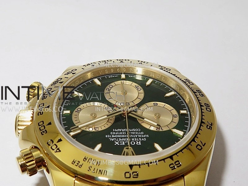 Daytona 126508 Gain Weight V6 QF 1:1 Best Edition Green Dial Stick Markers On YG Bracelet SH4131