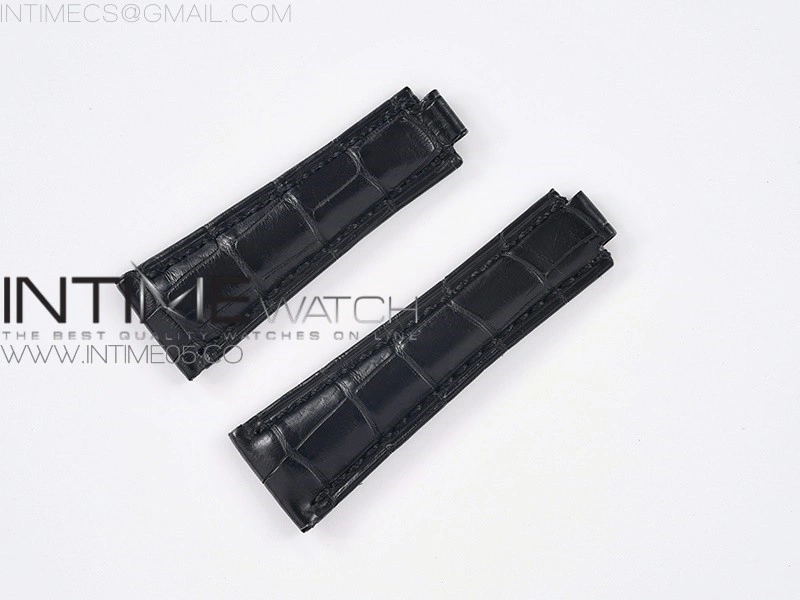 Genuine Alligator Leather Strap with Metal Insert for Rolex