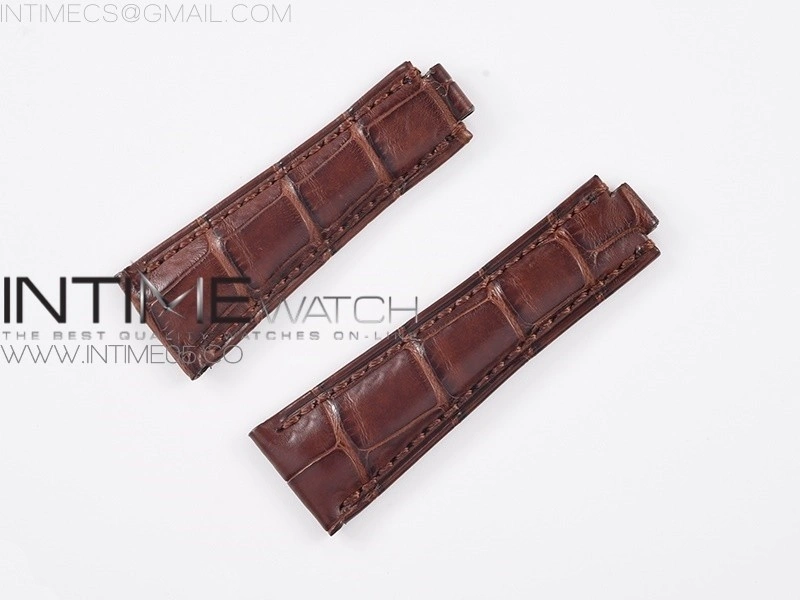 Genuine Alligator Leather Strap with Metal Insert for Rolex