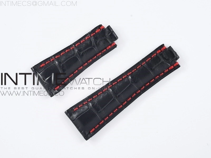 Genuine Alligator Leather Strap with Metal Insert for Rolex