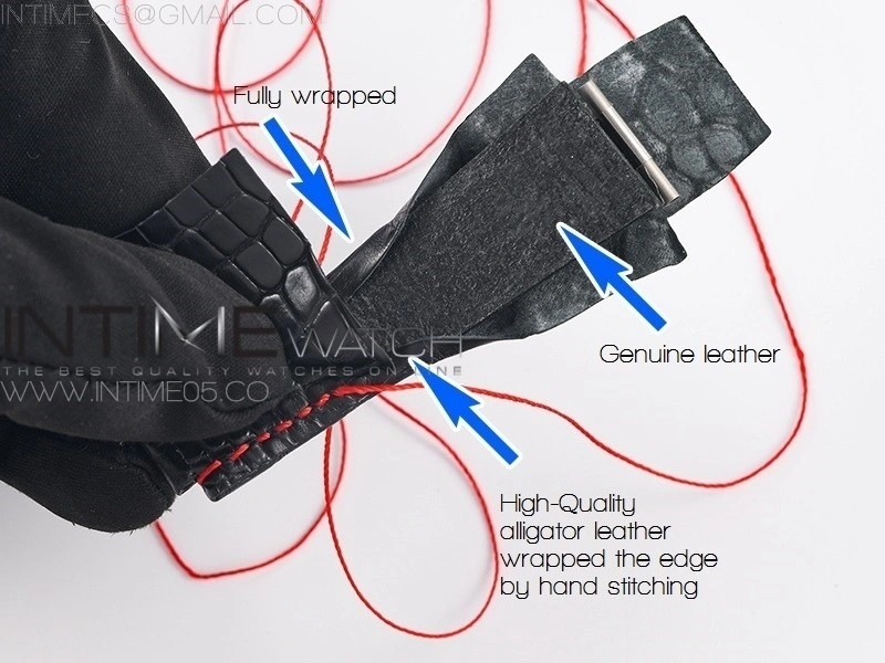 Genuine Alligator Leather Strap with Metal Insert for Rolex