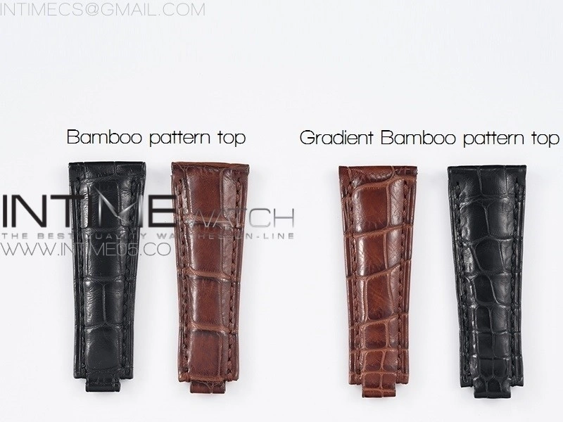 Genuine Alligator Leather Strap with Metal Insert for Rolex