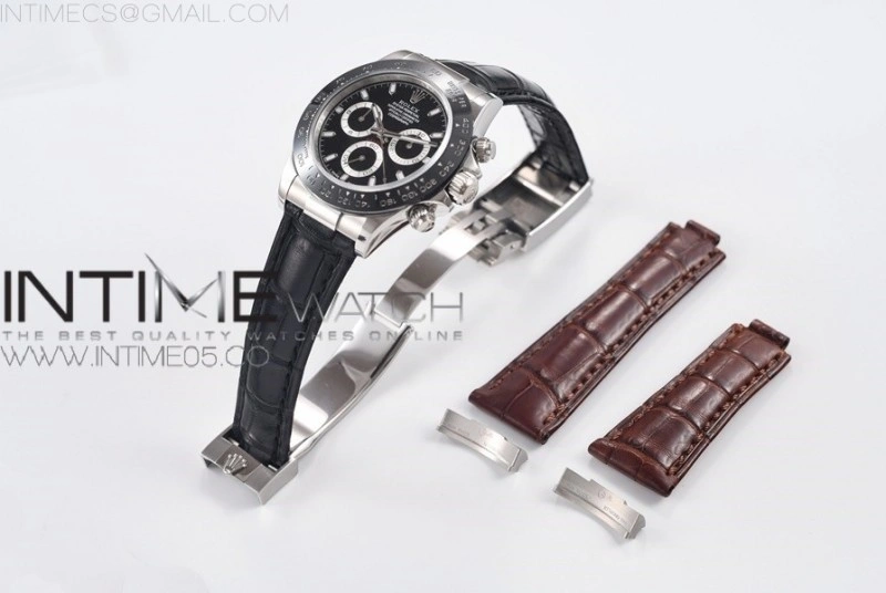 Genuine Alligator Leather Strap with Metal Insert for Rolex