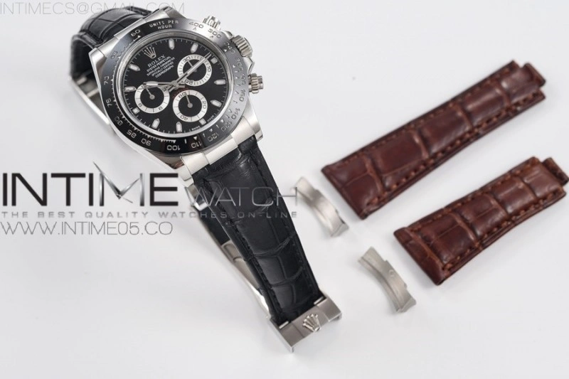Genuine Alligator Leather Strap with Metal Insert for Rolex