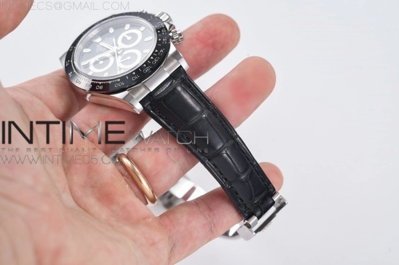Genuine Alligator Leather Strap with Metal Insert for Rolex