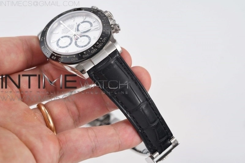 Genuine Alligator Leather Strap with Metal Insert for Rolex