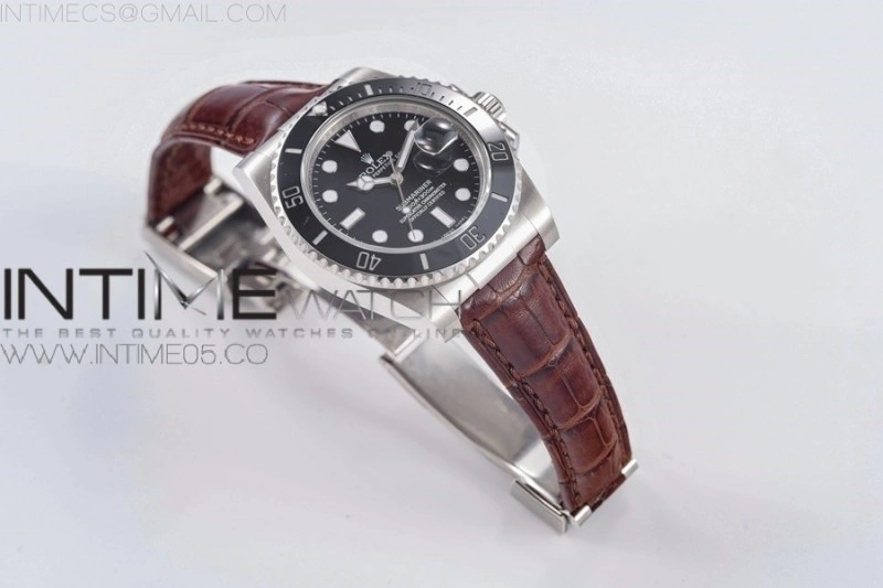 Genuine Alligator Leather Strap with Metal Insert for Rolex